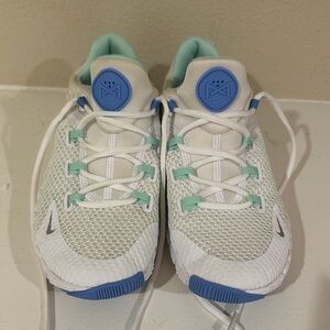 Nike  White and Aqua Sneakers